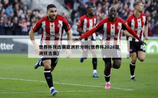 世界杯预选赛亚洲积分榜(世界杯2026亚洲预选赛)