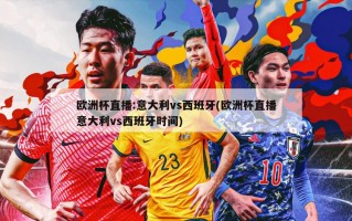 欧洲杯直播:意大利vs西班牙(欧洲杯直播意大利vs西班牙时间)