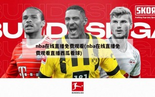 nba在线直播免费观看(nba在线直播免费观看直播西瓜看球)