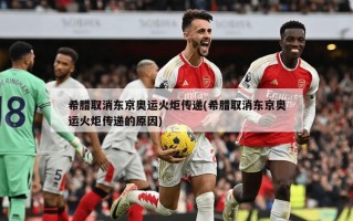 希腊取消东京奥运火炬传递(希腊取消东京奥运火炬传递的原因)