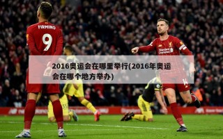 2016奥运会在哪里举行(2016年奥运会在哪个地方举办)