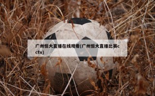 广州恒大直播在线观看(广州恒大直播比赛cctv)