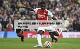 西班牙国家队最新名单(西班牙国家队最新名单及号码)