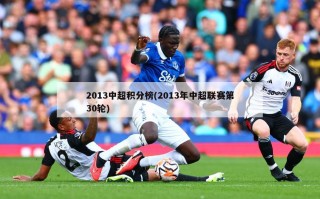 2013中超积分榜(2013年中超联赛第30轮)
